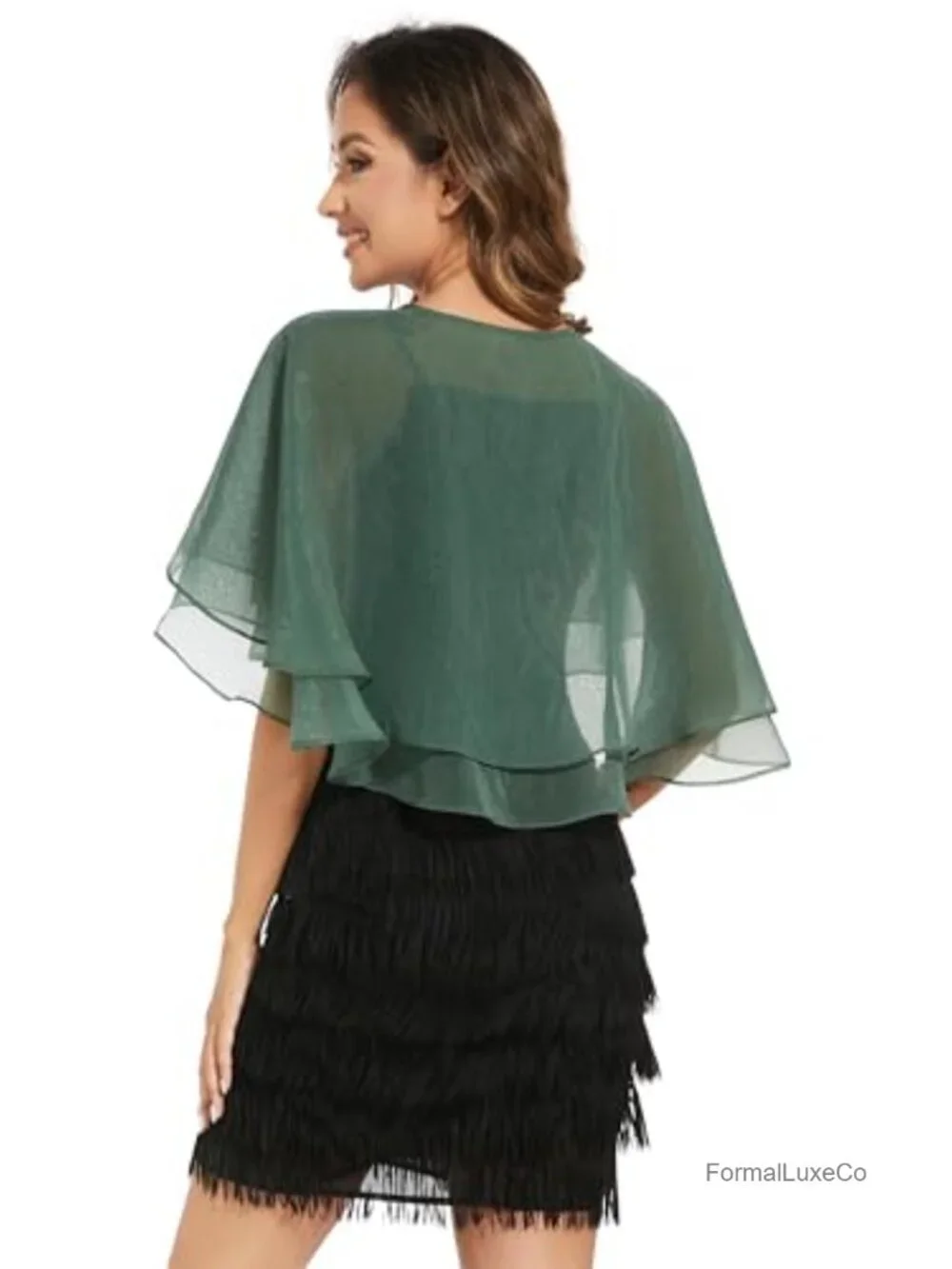 Sheer Tencel Shawl Wrap for Evening Dresses Lightweight Wedding Cape Cover Up